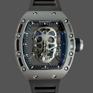 replica 5 kleuren richard mille limited edition rm52 schedel titanium tourbillon opengewerkte wijzerplaat