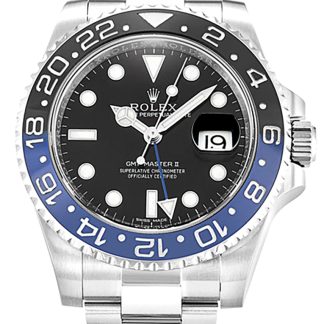 replica superloon rolex gmt-master ii 40mm zwarte wijzerplaat 116710blnr batman